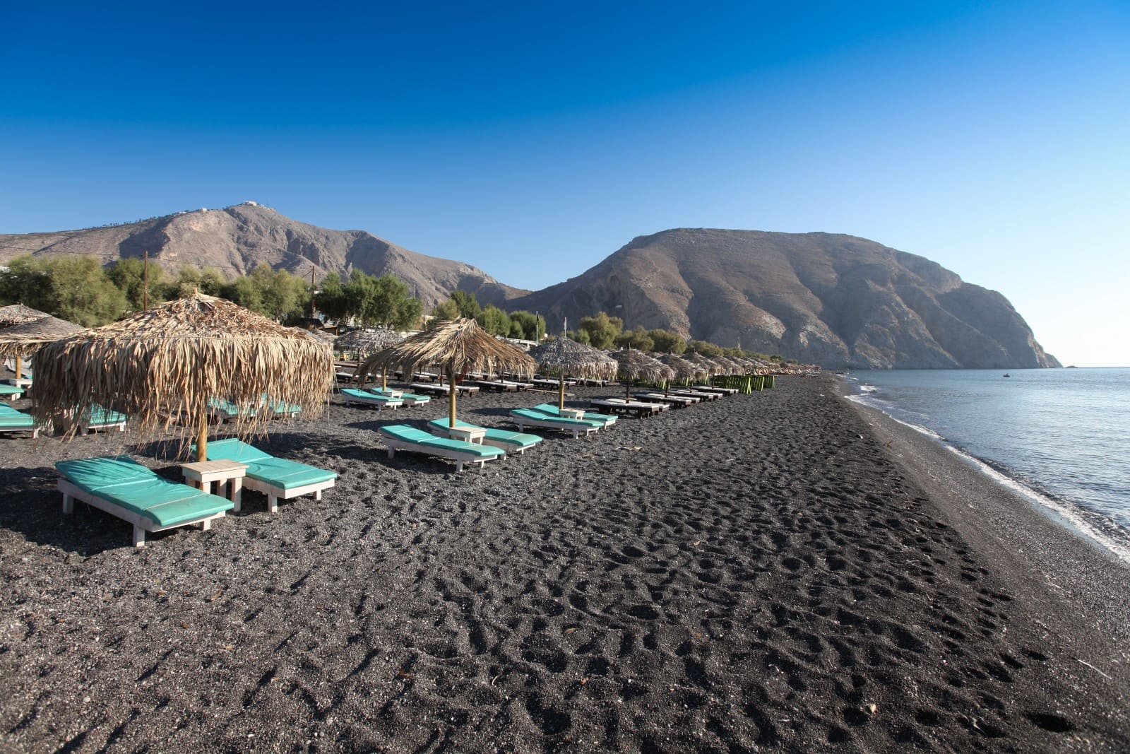 Praia Perissa Santorini Grécia