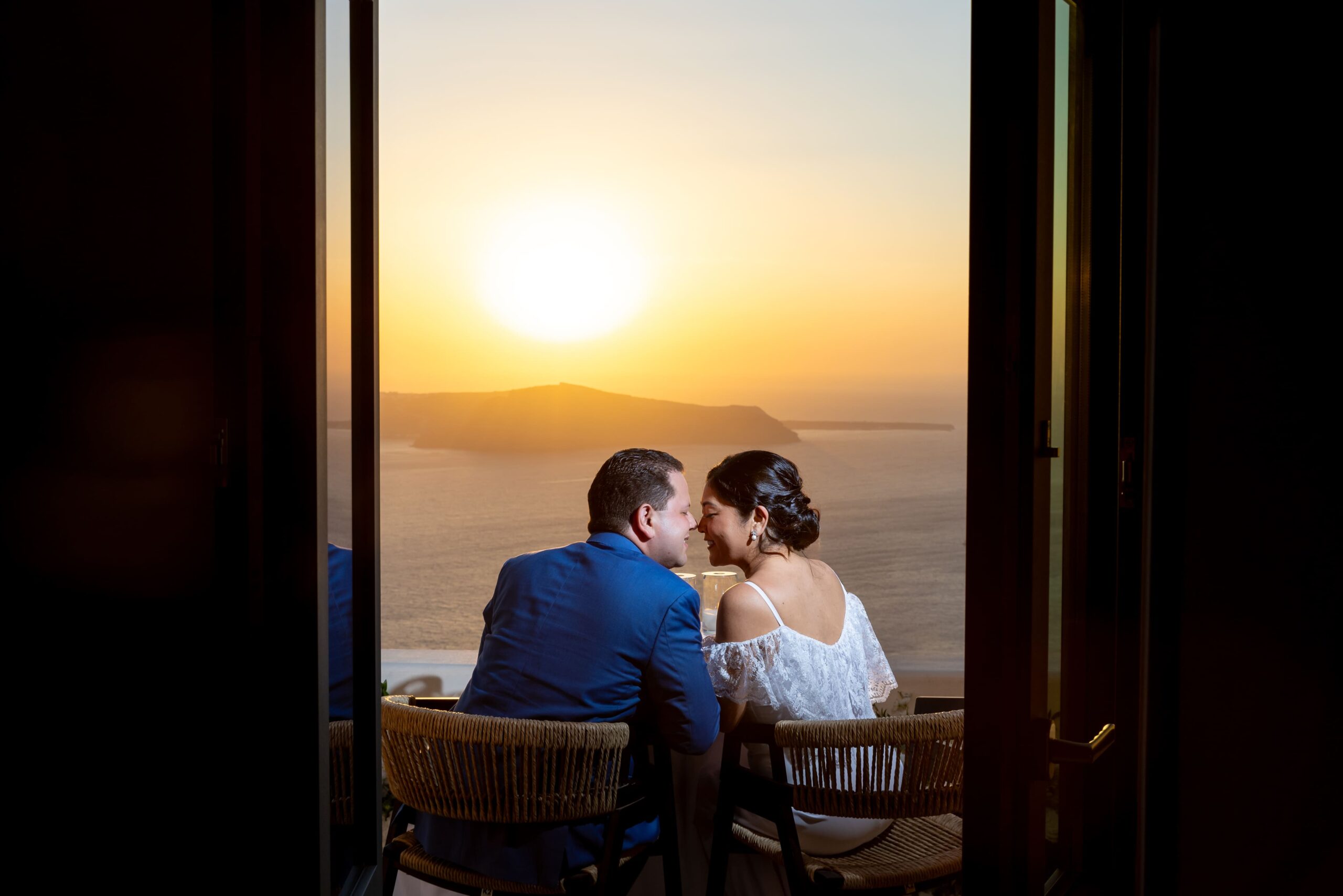 Casamento Santorini - por do sol