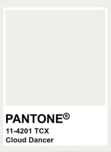 Cor do ano 2026 - Pantone Cloud dancer