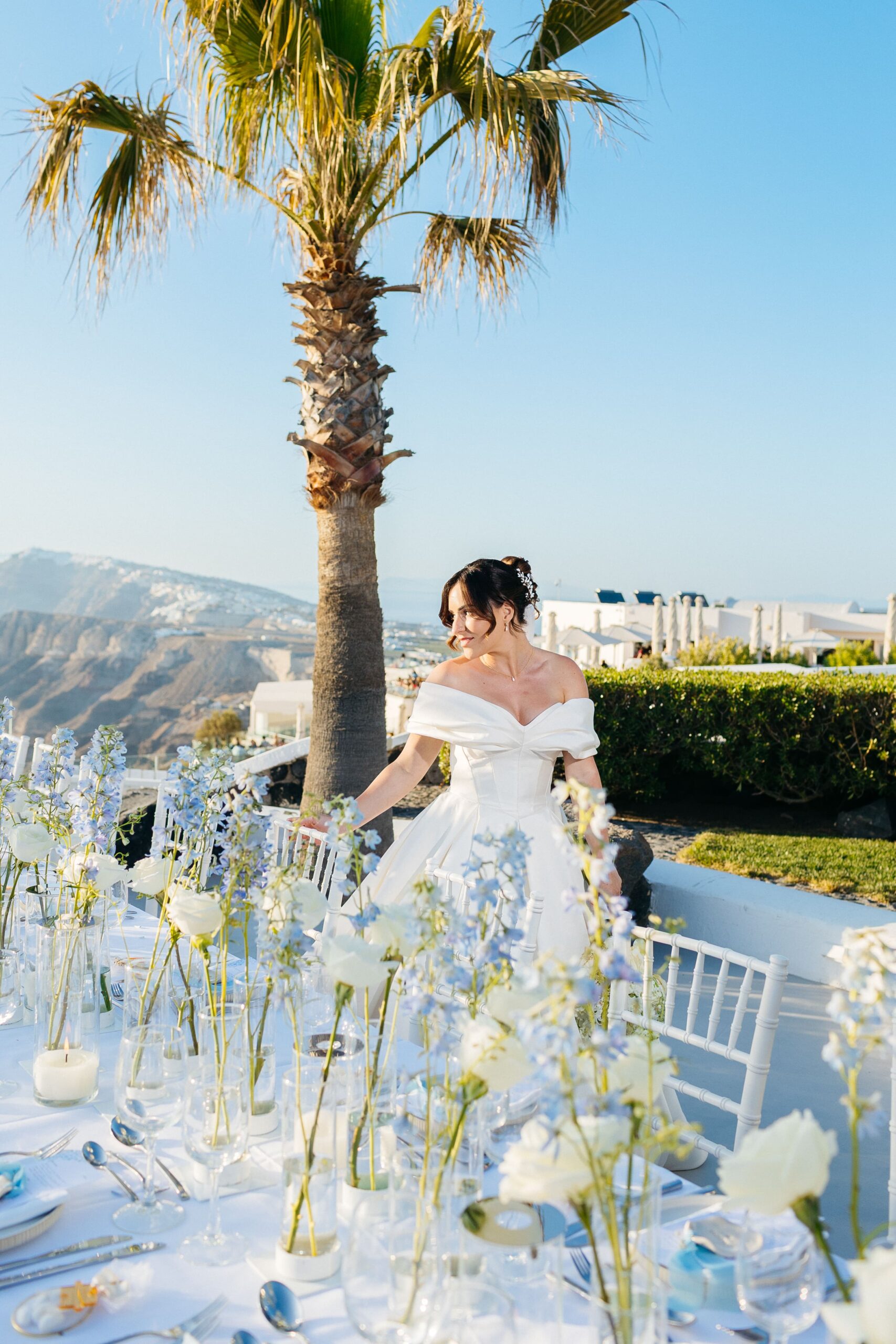 Decoração floral - casamento santorini