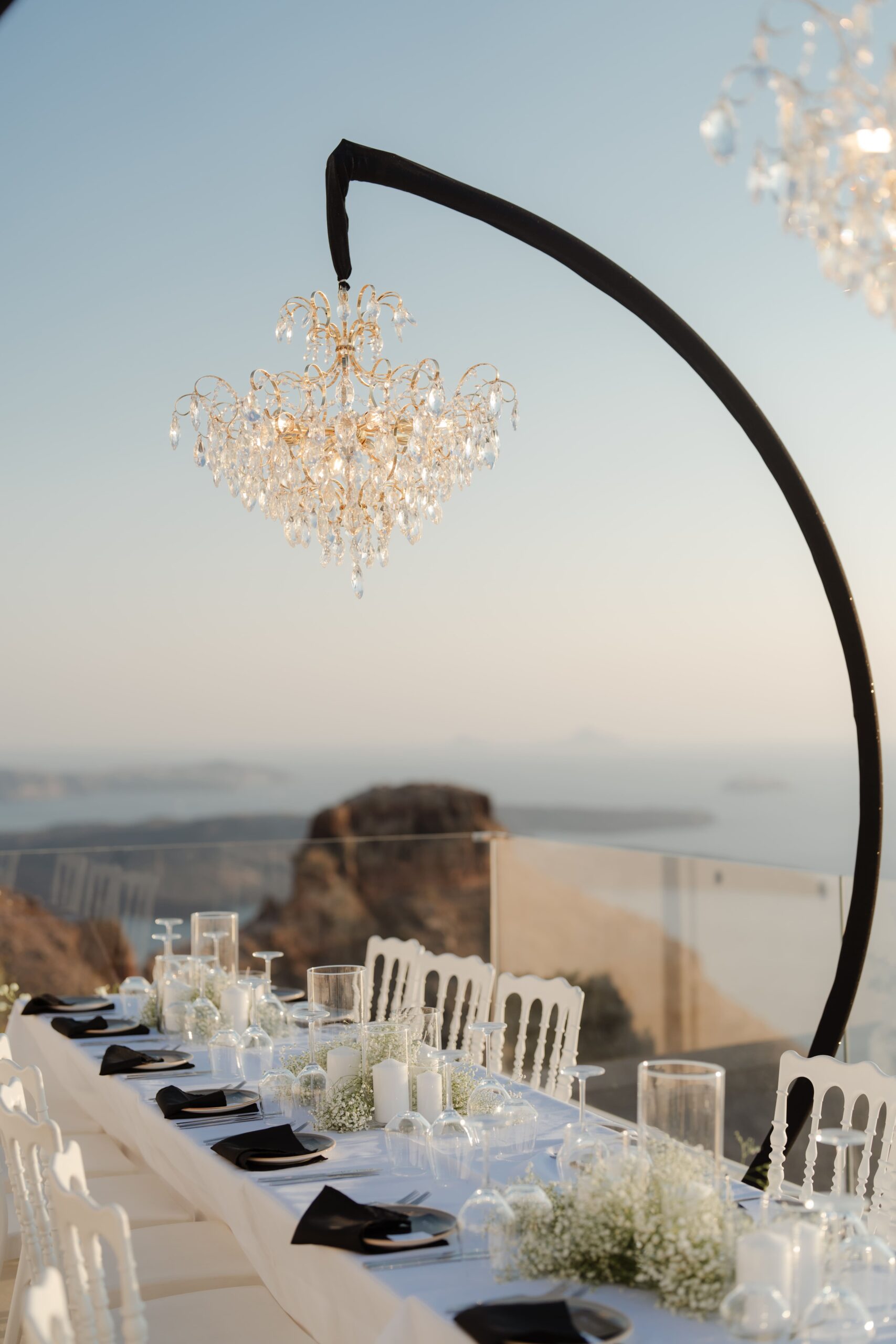 Jantar intimista em santorini