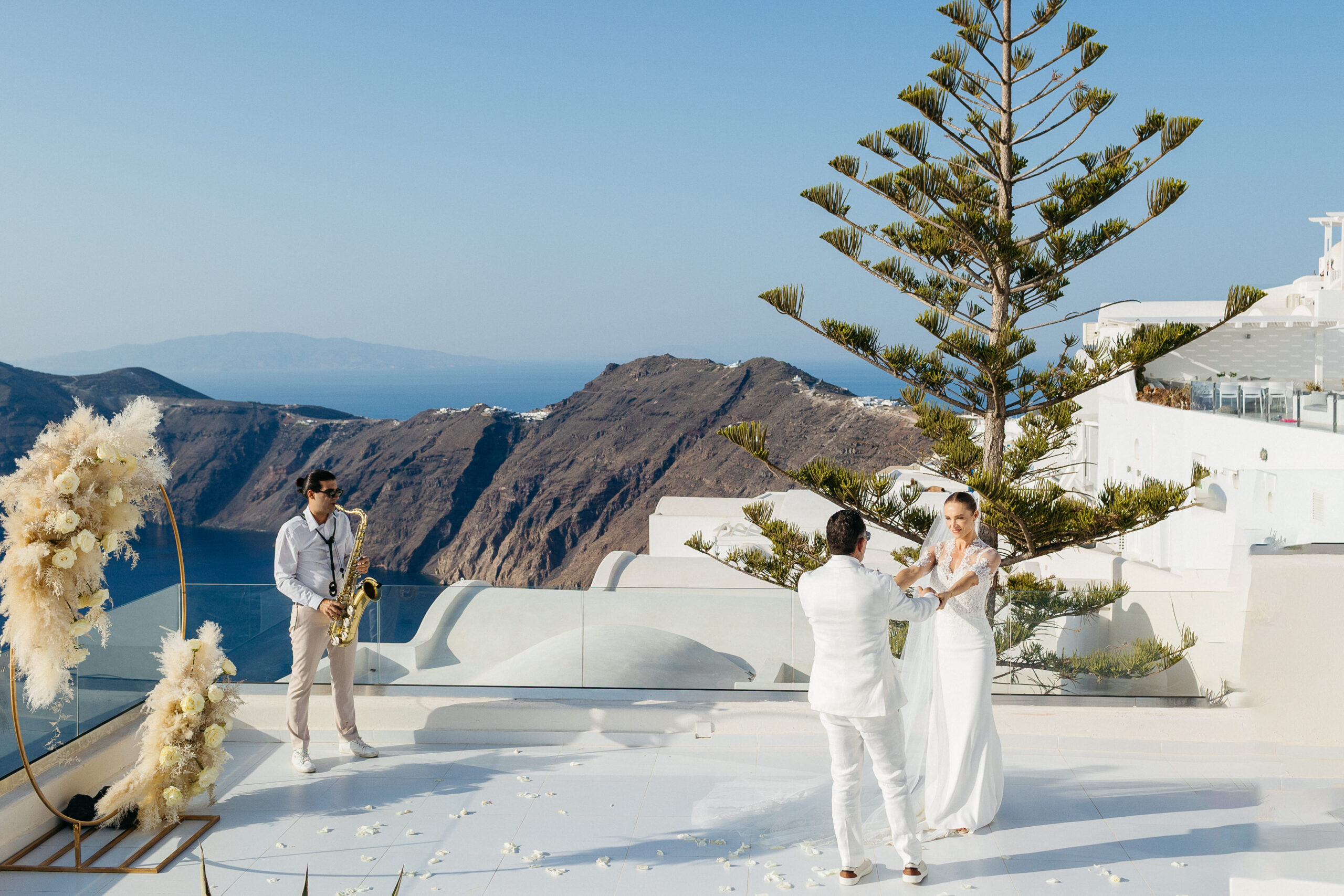 cerimonia em santorini