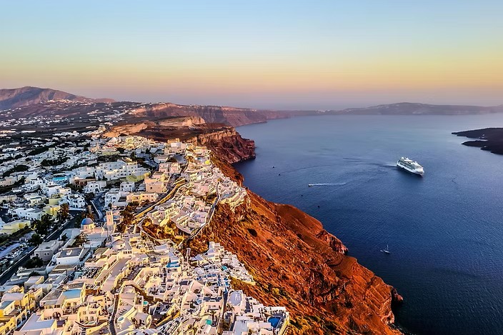 santorini grecia por do sol
