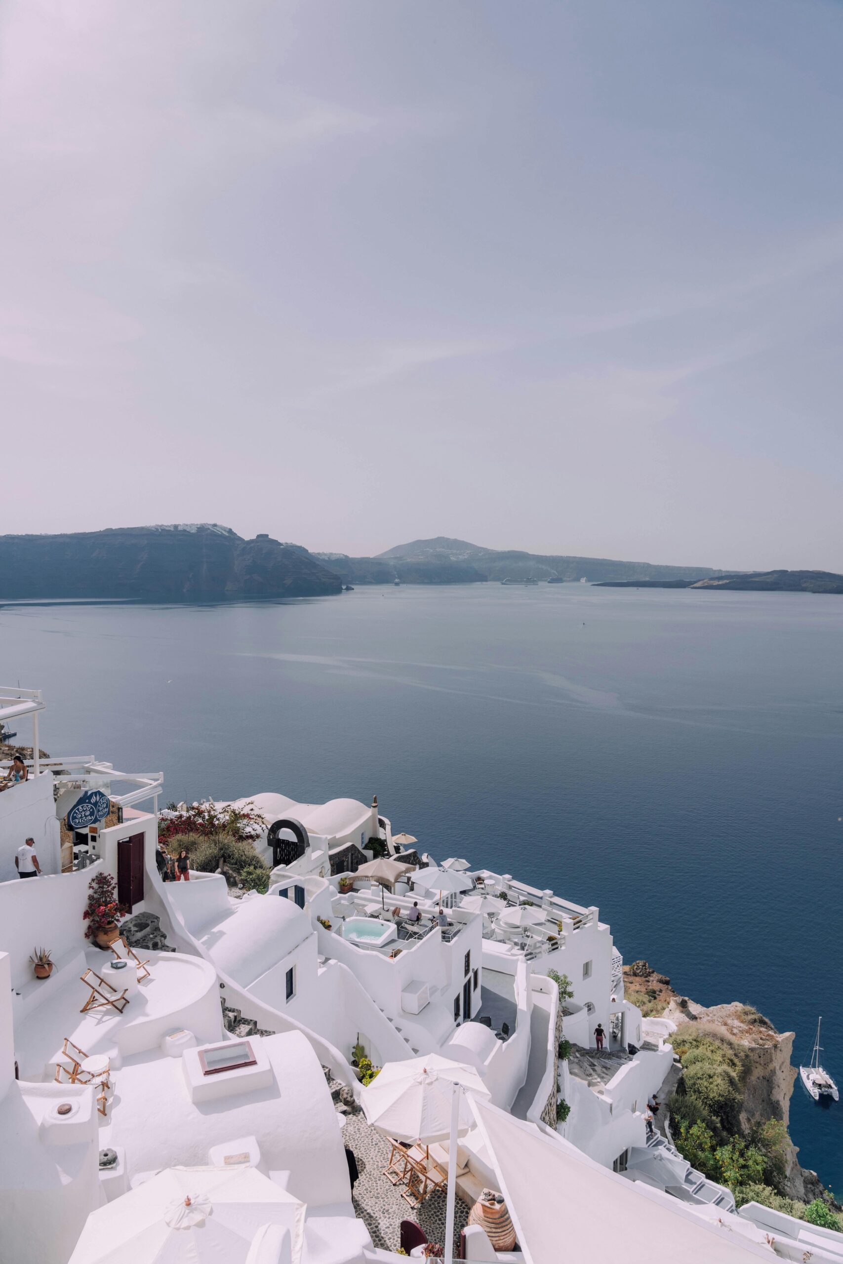 Vista deslumbrante em santorini grecia